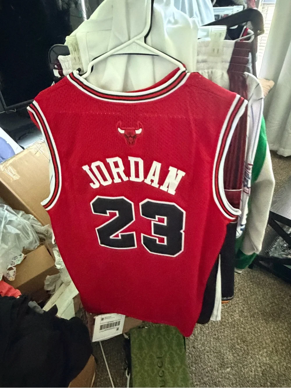 Nike Red Chicago Bulls Jordan 23 Basketball Jersey size xl